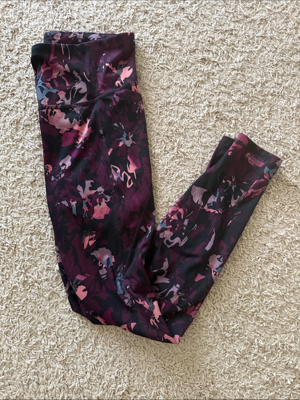 all in motion Purple and Pink Floral Print Girls' Leggings
